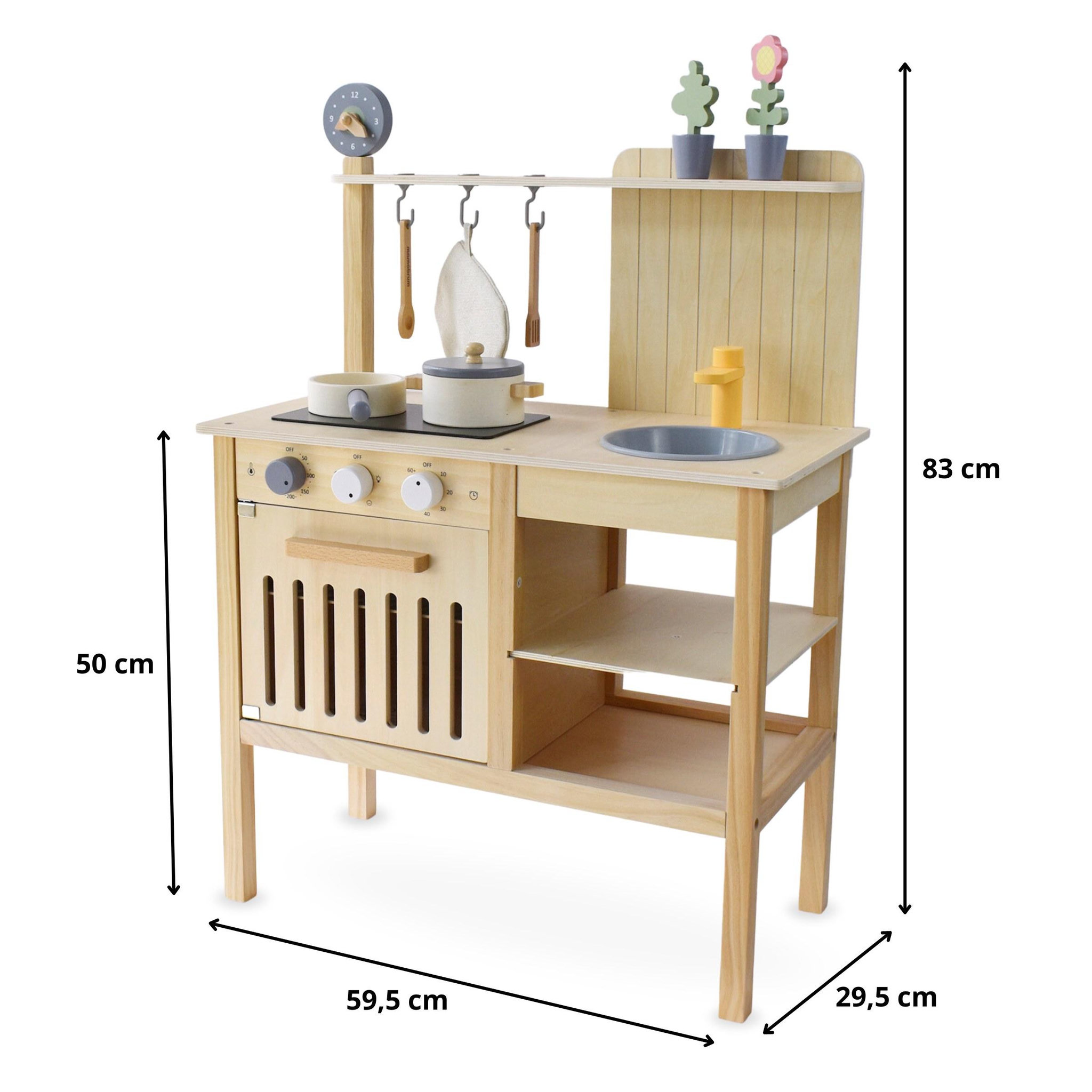 Voir la diapositive 3 : MAMABRUM Cuisine enfant en bois accessoires imitation 3 ans mamabrum