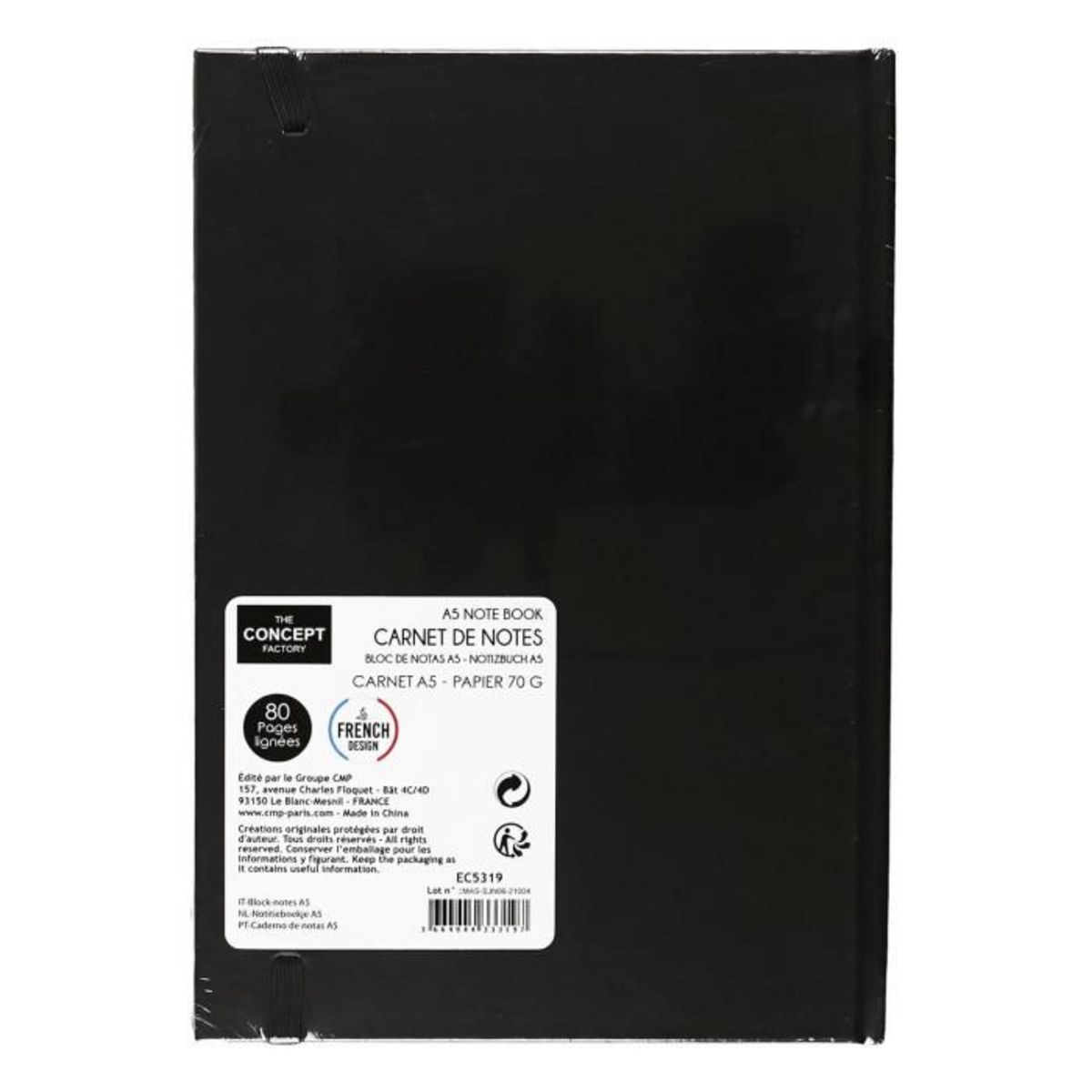 Paris Prix Carnet de Notes A5  The Boss  21cm Noir