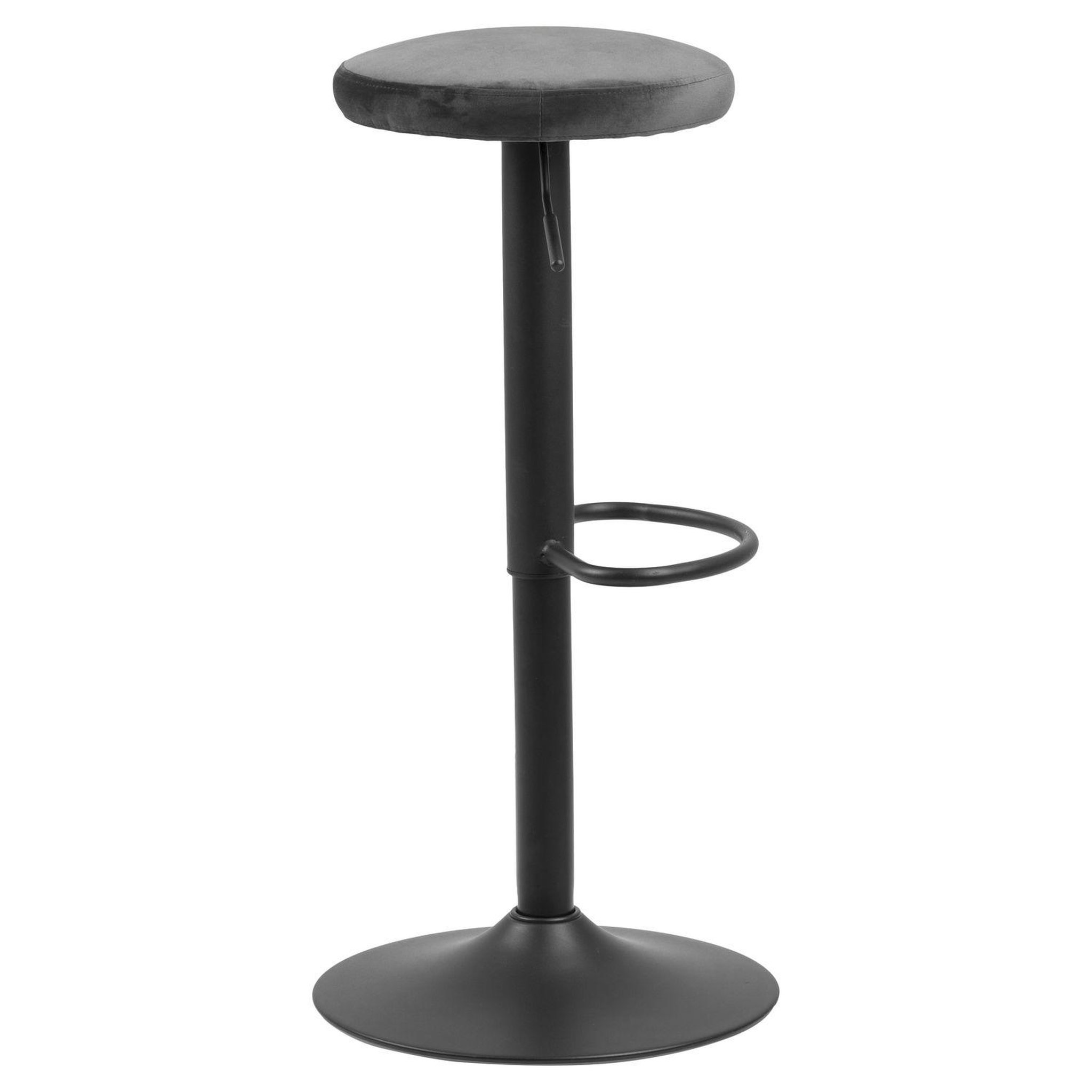 Voir la diapositive 3 : TOILINUX Lot de 2 tabourets de bar finch avec repose pieds et hauteur réglable en tissu et métal