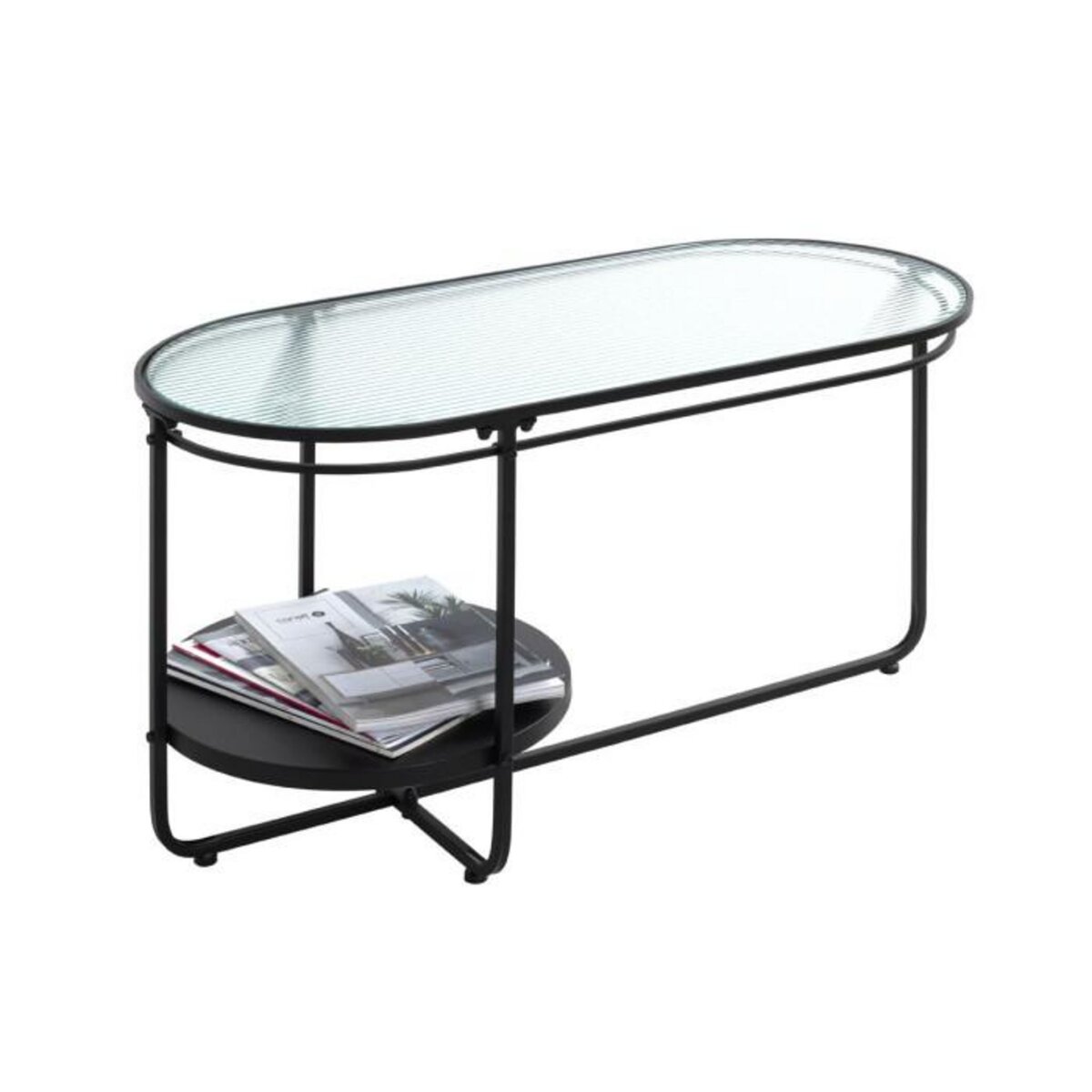 Paris Prix Table Basse Design  Ondulé  90cm Noir