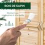 Voir la diapositive 6 : OUTSUNNY Armoire de jardin sur pied avec plateau - double porte, étagère - bois de sapin pré-huilé