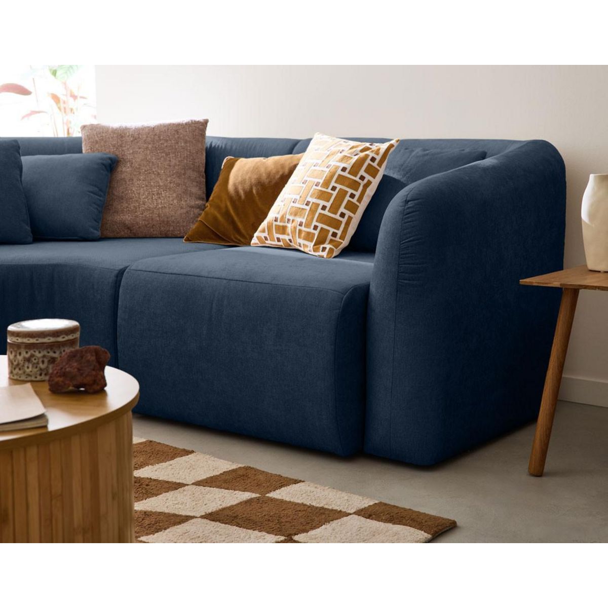 LISA DESIGN Ikare - canapé modulable panoramique - 7 places - en tissu