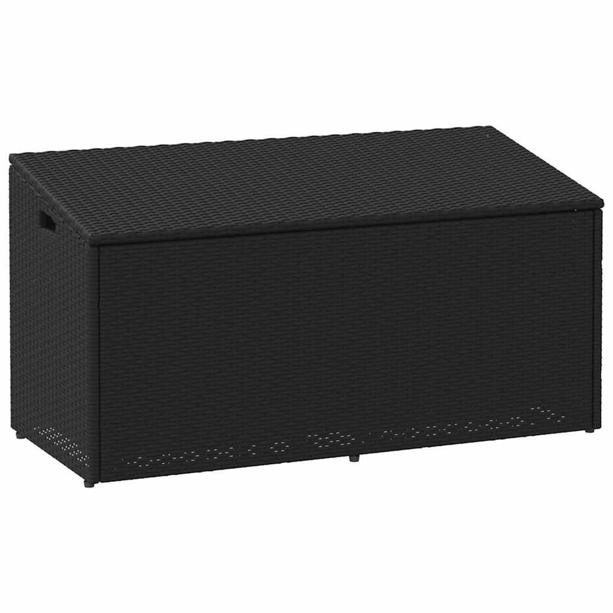 VIDAXL Boîte de rangement de jardin noir 110x50x58 cm resine tressee