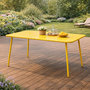 Voir la diapositive 4 : CONCEPT USINE Table de jardin 4 à 6 places 120cm jaune BERGAME