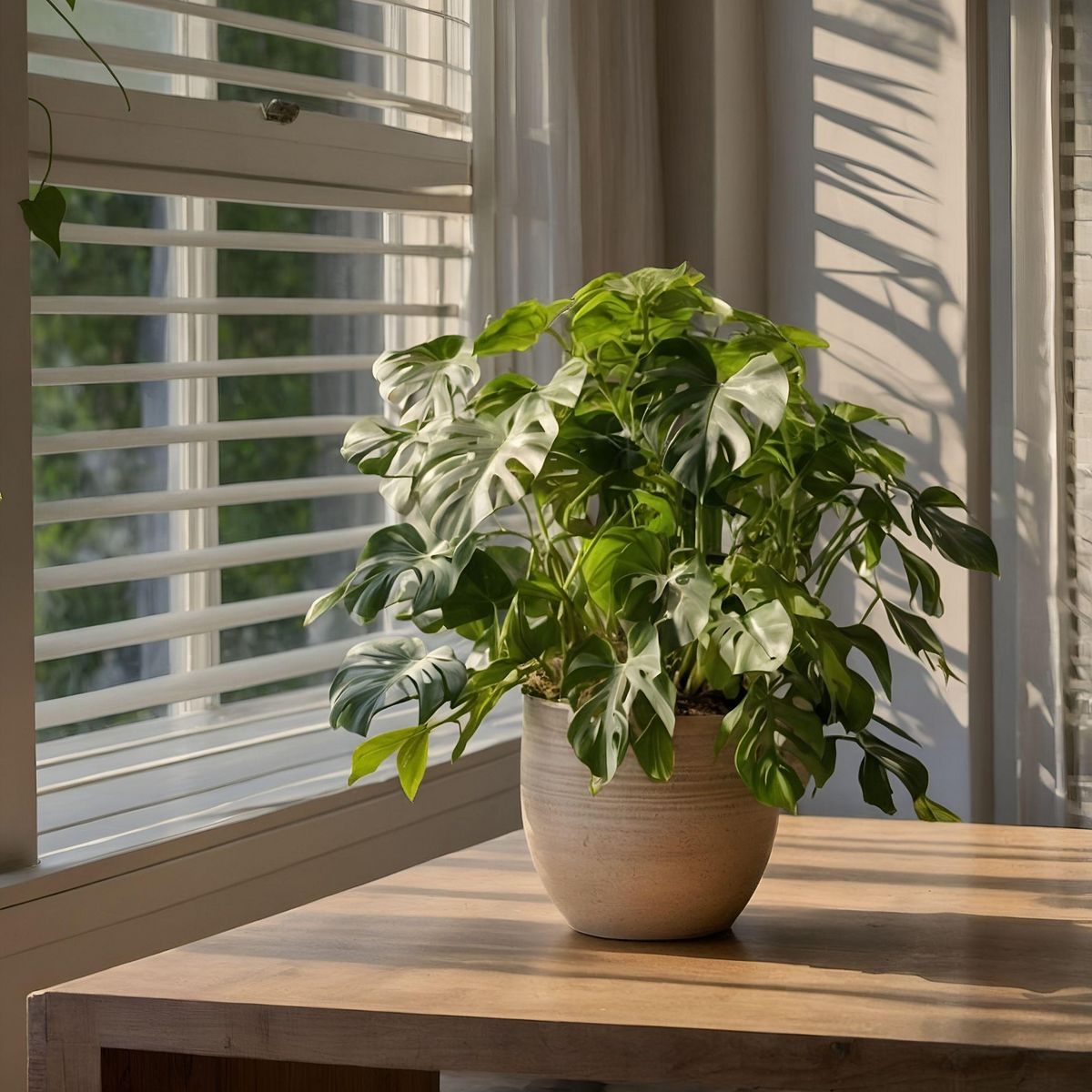 PLANT IN A BOX Plante à trous - Set de 2 - Rhaphidophora tetrasperma - Hauteur 20-30cm - ⌀12cm