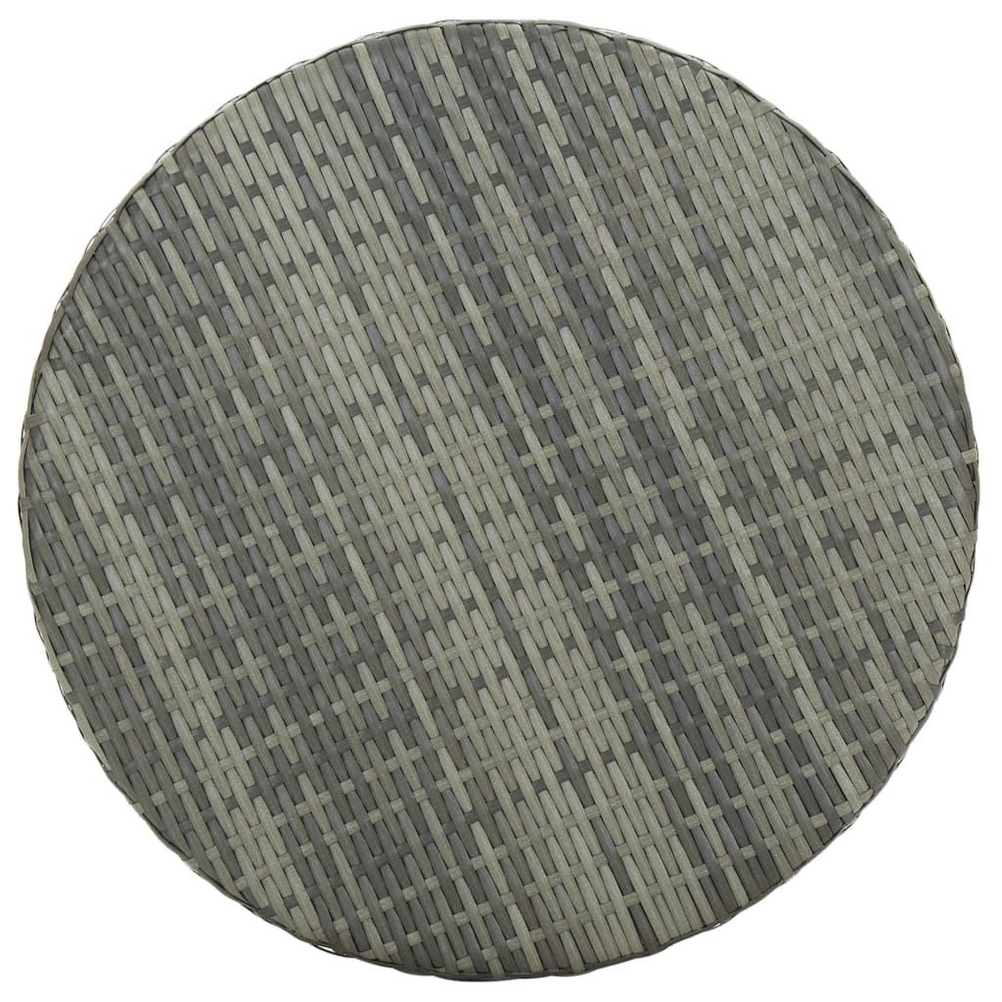 Voir la diapositive 4 : VIDAXL Ensemble de bar de jardin 3 pcs et coussins Resine tressee Gris