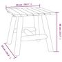 Voir la diapositive 6 : VIDAXL Table d'appoint 49x49x50 cm bois massif d'epicea