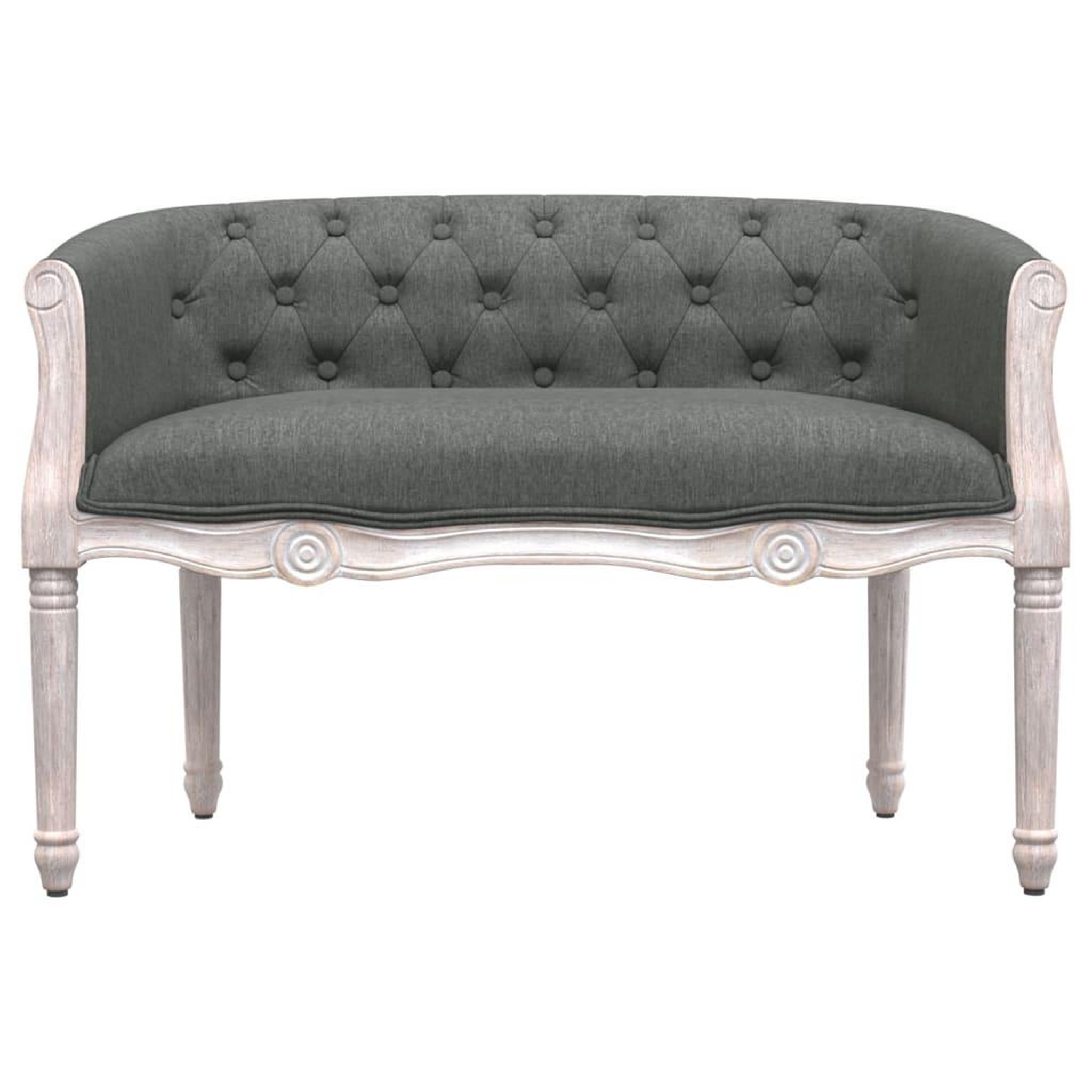 Voir la diapositive 3 : VIDAXL Banc Gris fonce 98x56x69 cm Tissu