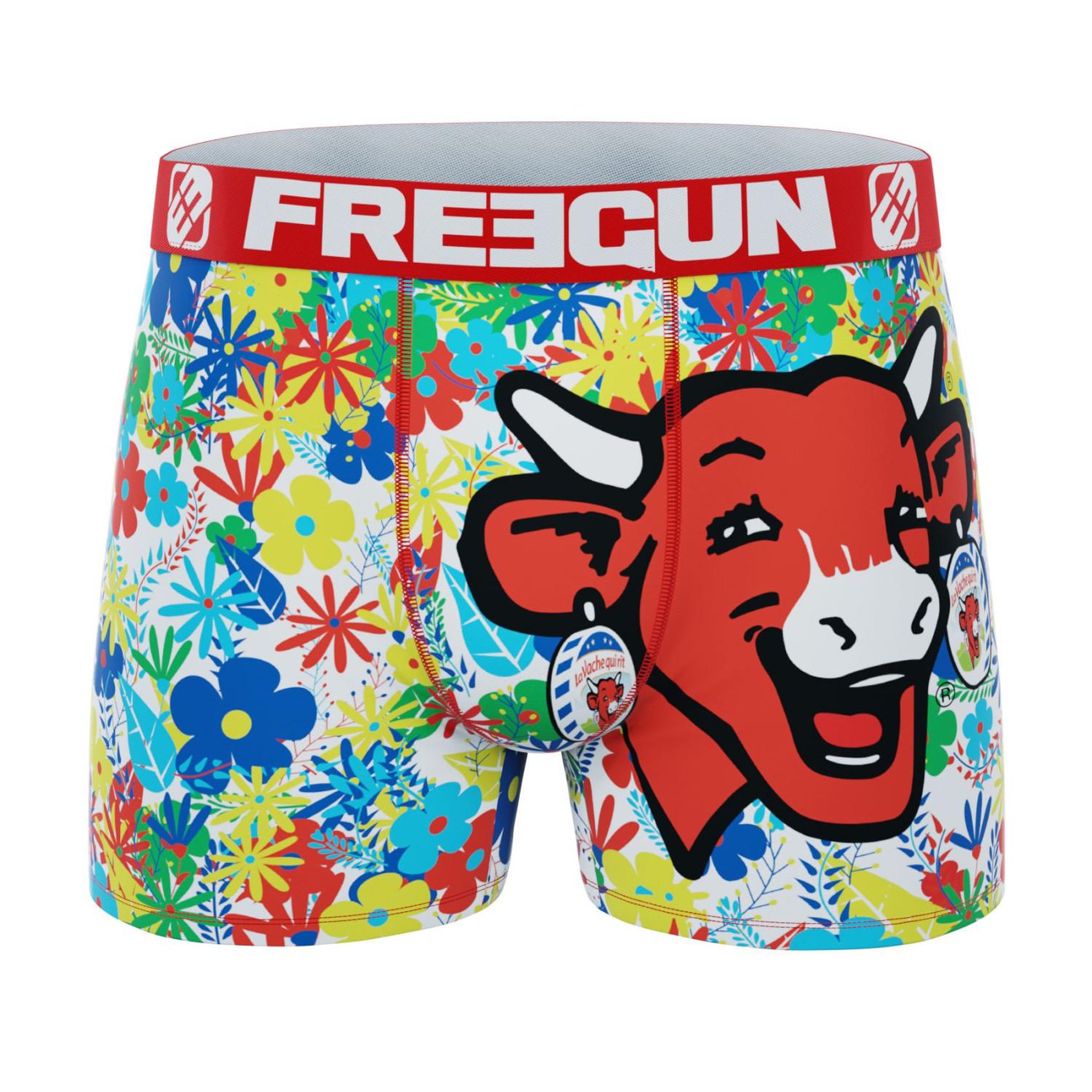 Voir la diapositive 3 : FREEGUN Lot de 3 boxers homme La Vache Qui Rit