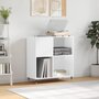 Voir la diapositive 1 : VIDAXL Armoire a disques blanc brillant 84,5x38x89cm bois d'ingenierie