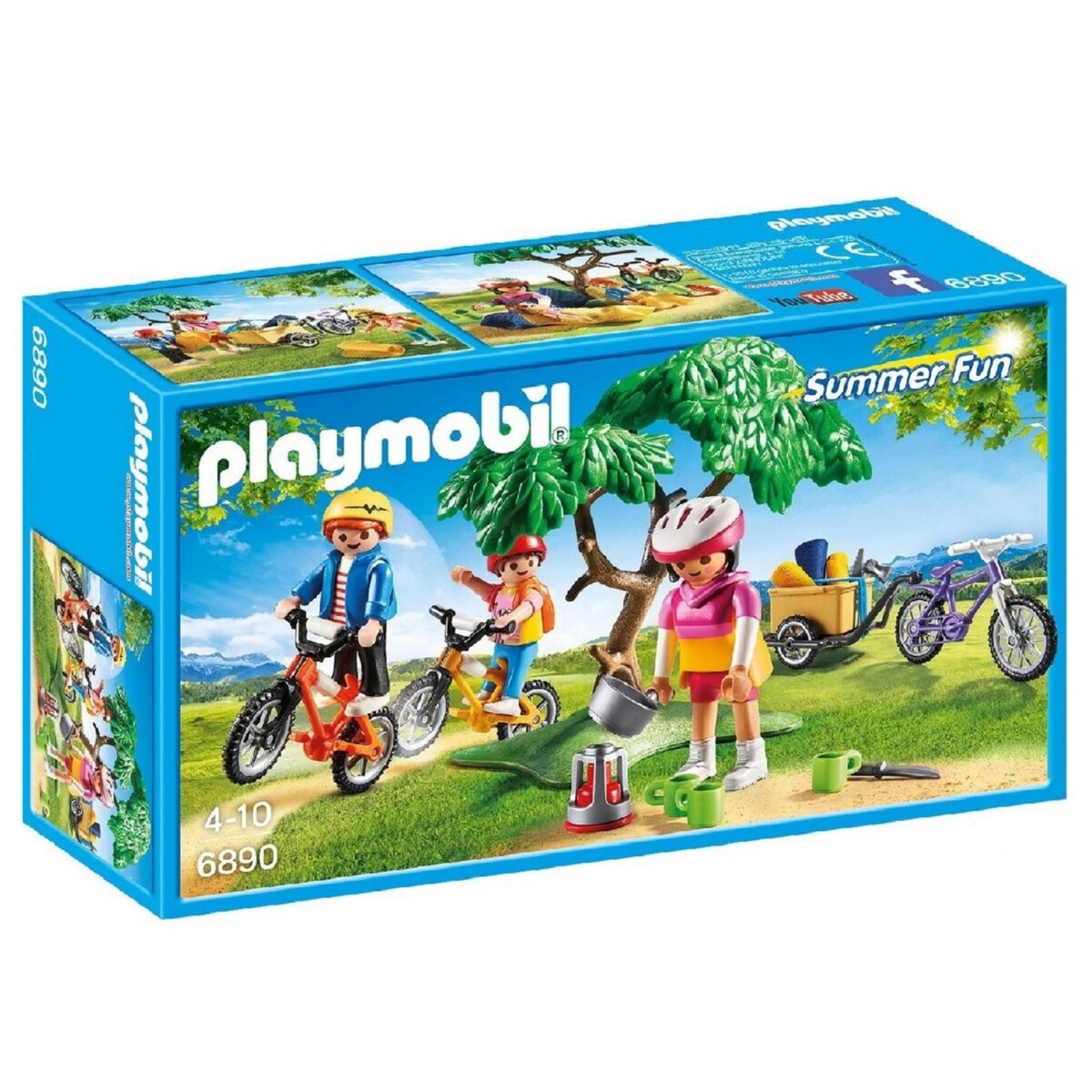 PLAYMOBIL 6890 - Summer fun - Cyclistes avec vélos et remorque 
