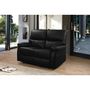 Voir la diapositive 2 : Habitat et Jardin Canapé relax  Lincoln  - 147 x 89 x 103 cm - 2 places - Noir
