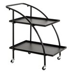 Paris Prix Desserte de Cuisine Design  Roulettes  71cm Noir