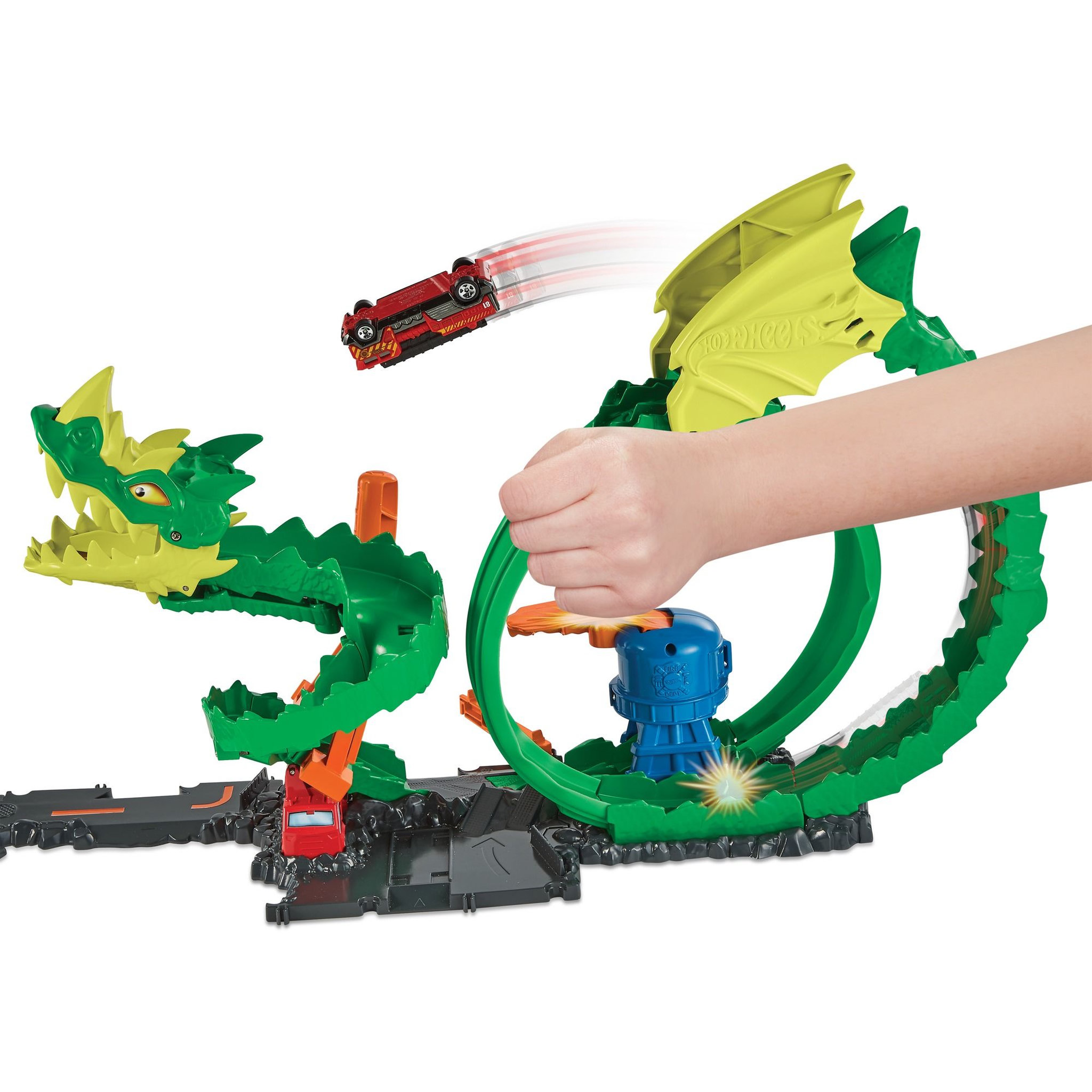 Voir la diapositive 4 : HOT WHEELS Coffret attaque du dragon Hot Wheels