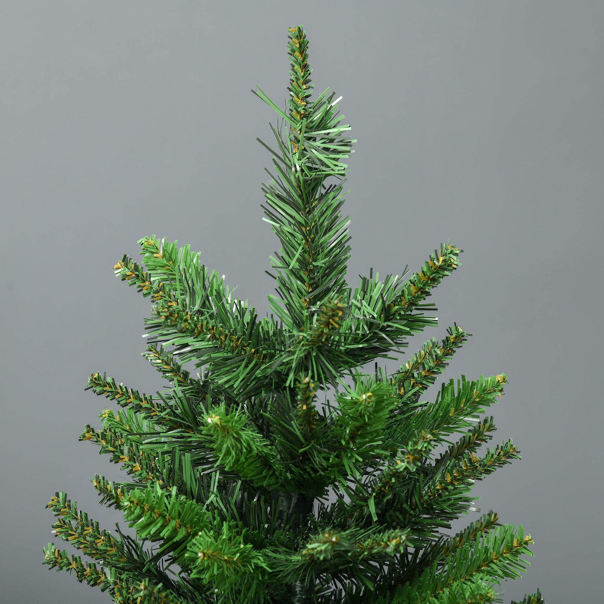 Voir la diapositive 4 : HOMCOM Sapin de noël artificiel avec 310 branches, support en acier, arbre de noël artificiel avec socle pliable en acier, hauteur 120 cm, vert