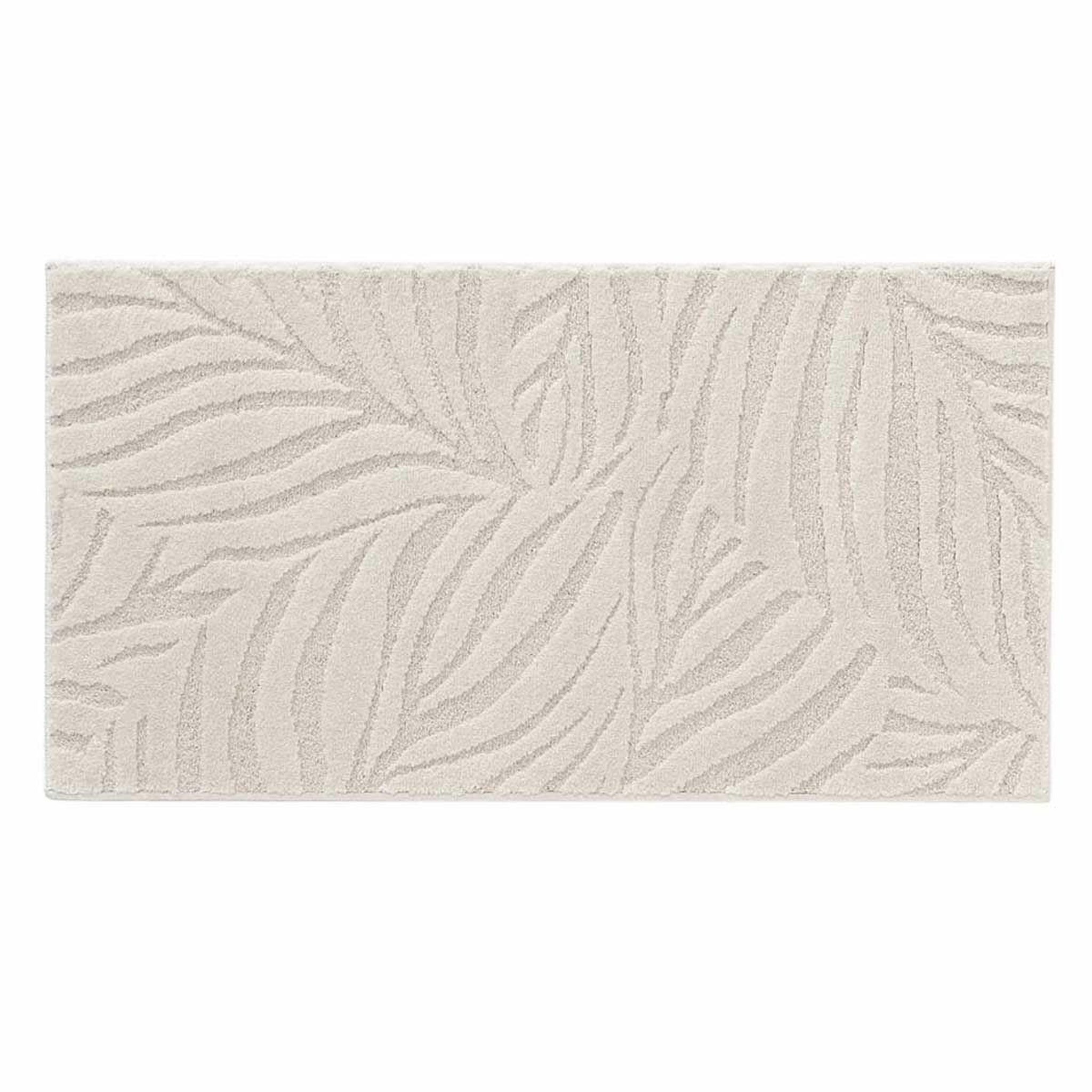 Douceur d'Intérieur Tapis shaggy relief  ankara  60x110cm beige