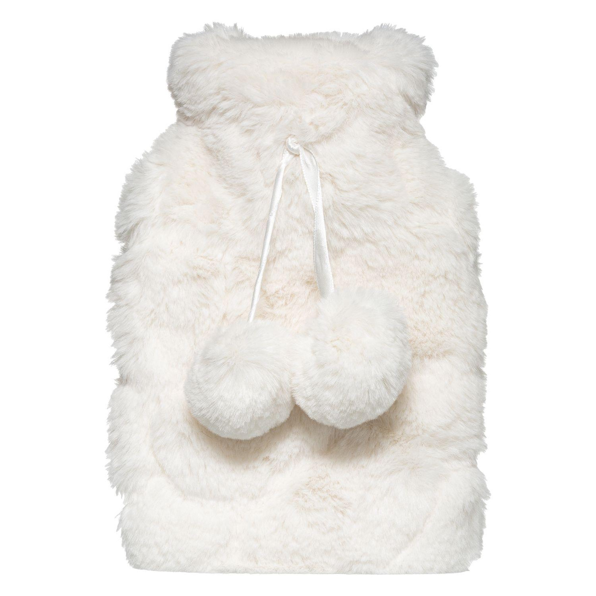 FEERIC LIGHT & CHRISTMAS Bouillotte en pilou avec 2 pompons - Blanc ivoire