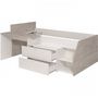 Voir la diapositive 6 : PARISOT Lit combiné enfant contemporain PARISOT KIM - gris loft et blanc - l 90 x L 190 ou 200 cm