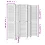 Voir la diapositive 6 : VIDAXL Cloison de separation 5 panneaux noir bois de paulownia massif