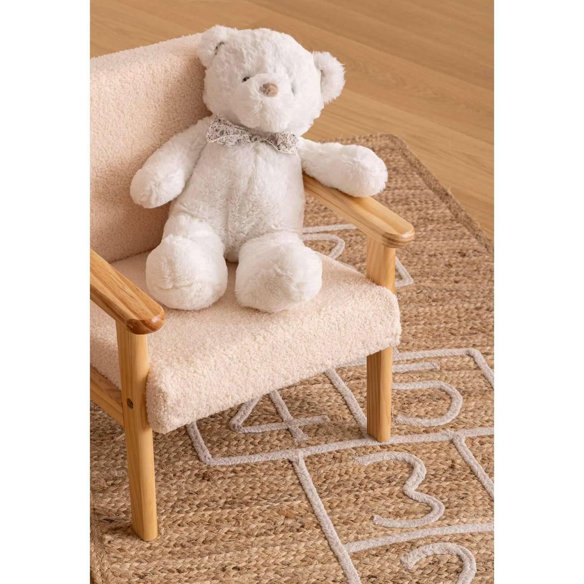Atmosphera Kids Tapis enfant rectangulaire Marelle - 80 x 150 cm - Jute