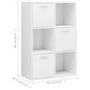 Voir la diapositive 6 : VIDAXL Armoire de rangement Blanc brillant Bois d'ingenierie