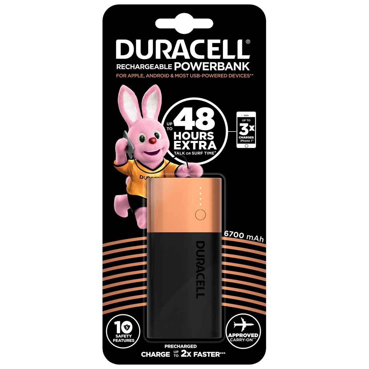 DURACELL Batterie externe PB2 6700MAH