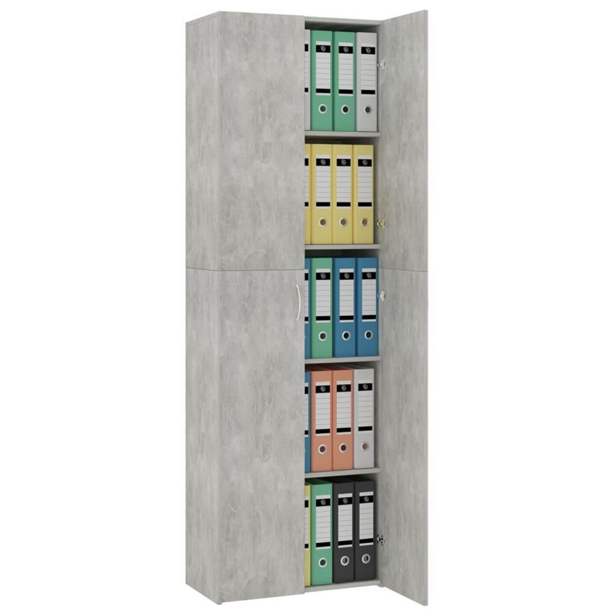 VIDAXL Armoire de bureau Gris beton 60x32x190 cm Bois d'ingenierie