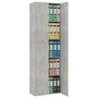 Voir la diapositive 4 : VIDAXL Armoire de bureau Gris beton 60x32x190 cm Bois d'ingenierie
