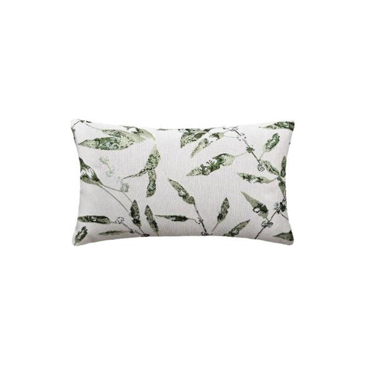ATMOSPHERA Coussin Déco  Feuilles  30x50cm Vert Cèdre