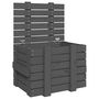 Voir la diapositive 2 : VIDAXL Boîte de rangement Gris 58x40,5x42 cm Bois massif de pin