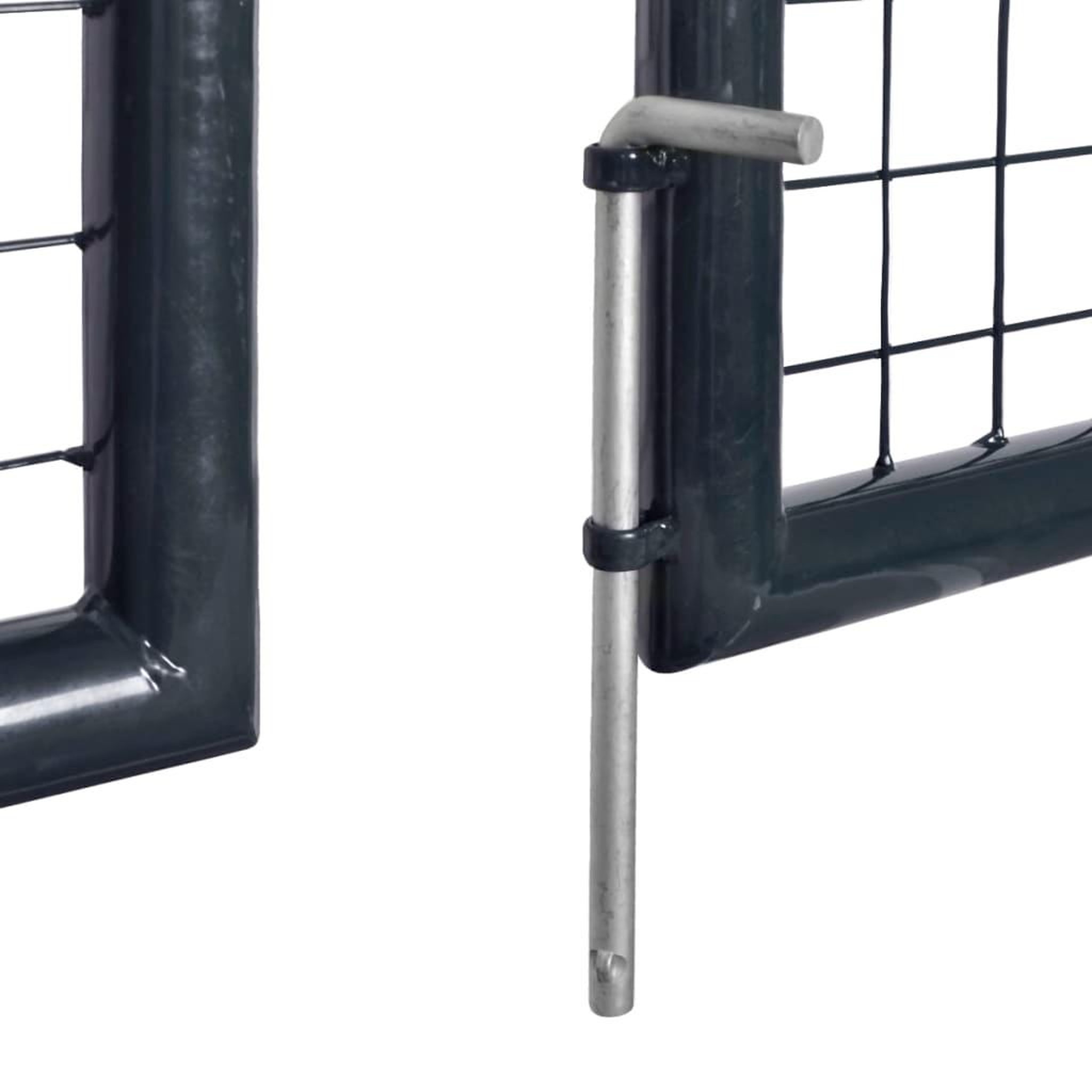 Voir la diapositive 5 : VIDAXL Portail en maille de jardin Acier galvanise 289x175 cm Gris
