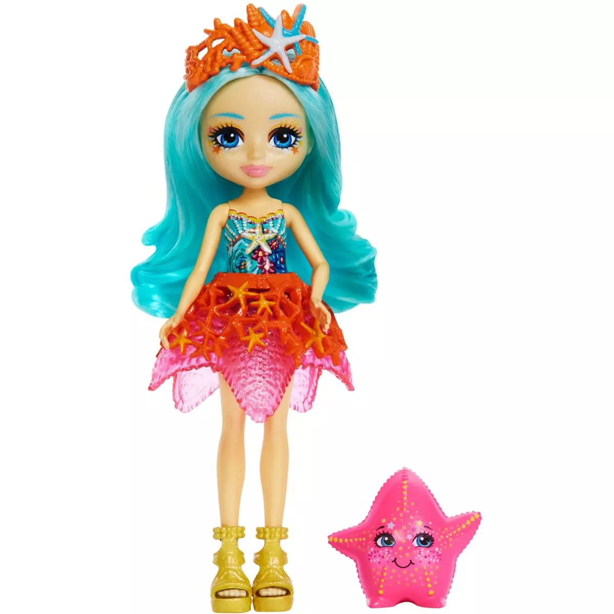 MATTEL Mini-poupée Enchantimals - Starla étoile de mer et Beamy