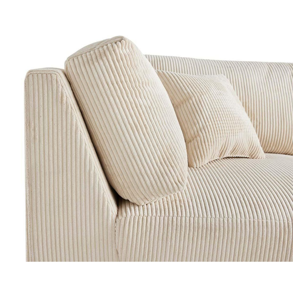 LISA DESIGN Garance - module d'assise d'angle réversible - en velours côtelé