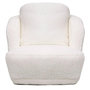 Voir la diapositive 2 : Paris Prix Fauteuil Tissu  Peau de Mouton  77cm Crème