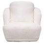 Voir la diapositive 2 : Paris Prix Fauteuil Tissu  Peau de Mouton  77cm Crème