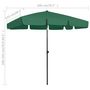 Voir la diapositive 6 : VIDAXL Parasol de plage vert 200x125 cm