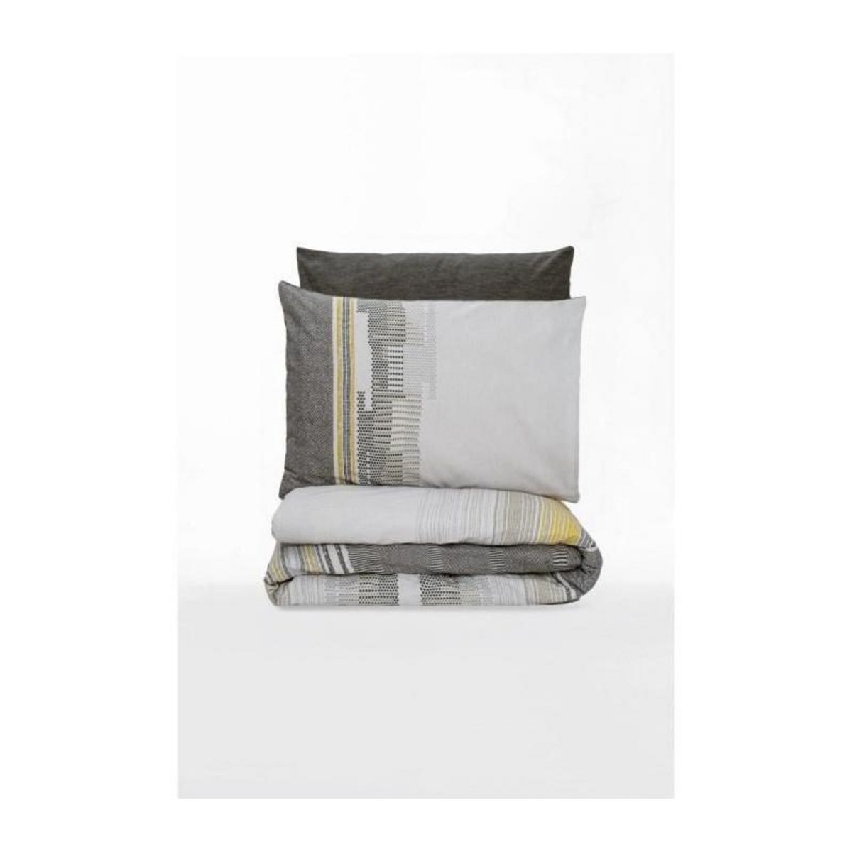 GENERIQUE Parure de lit - 129CTN64414 - 1 housse de couette 220 x 240 cm + 2 taies d'oreiller 60 x 60 cm - 100% coton ranforcé - Vison