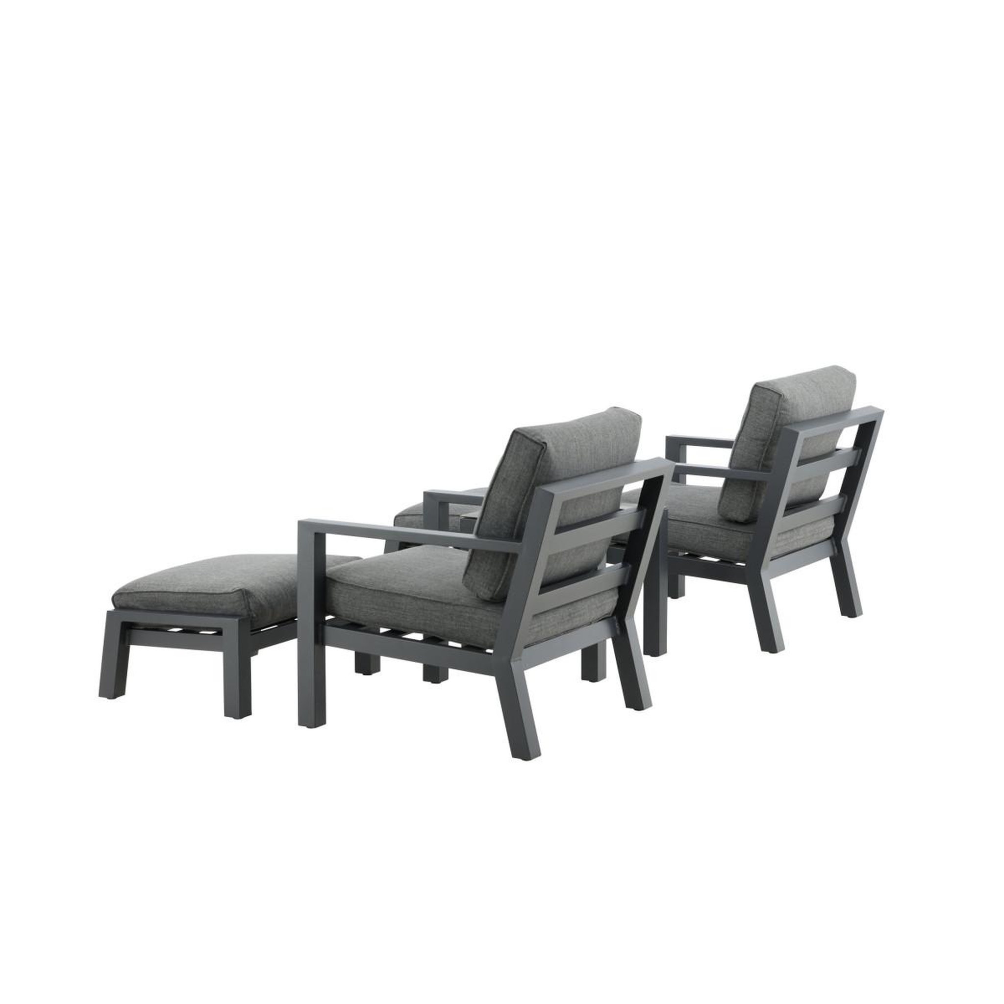 Voir la diapositive 3 : Paris Prix Salon de jardin  barcelona  84cm noir