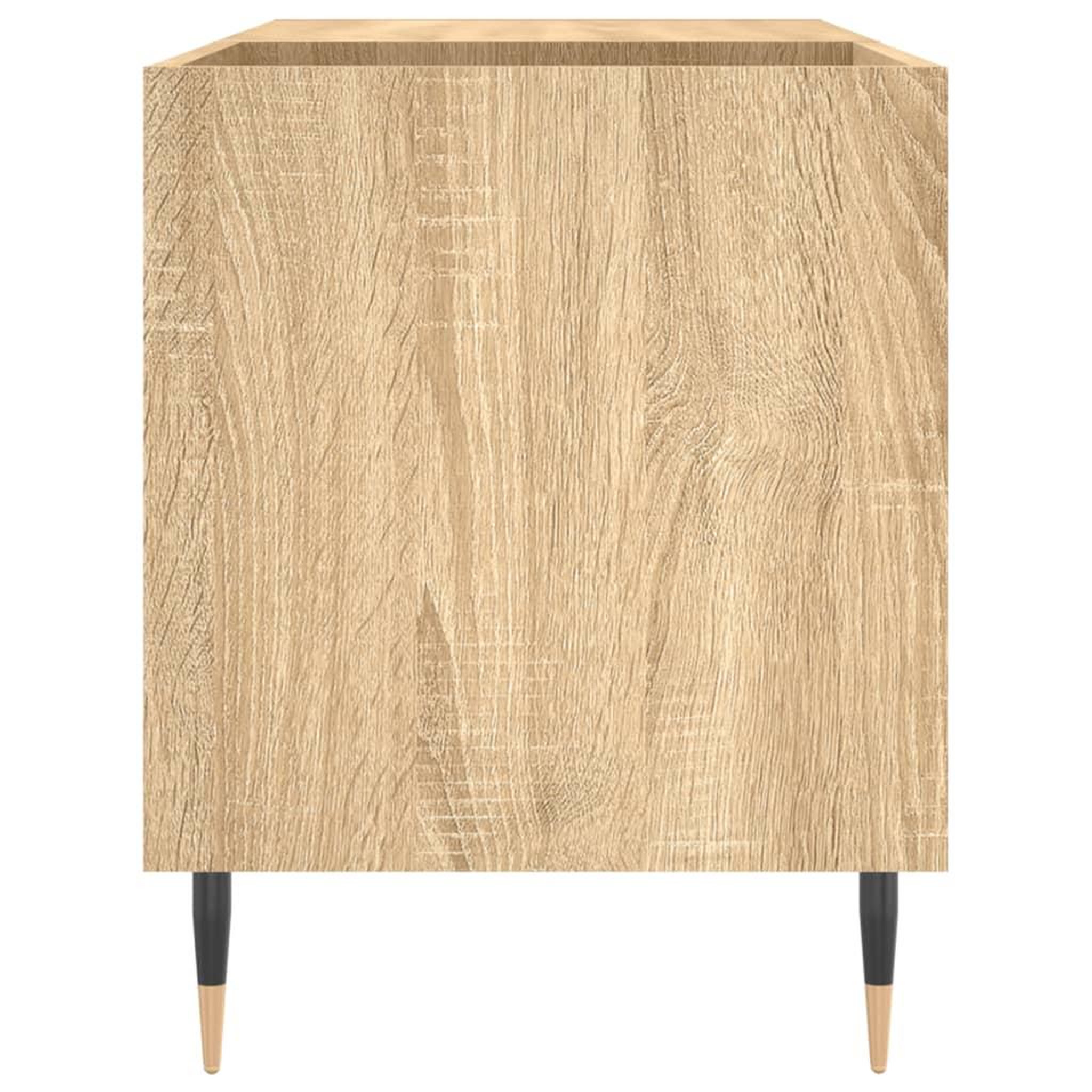 Voir la diapositive 5 : VIDAXL Armoire a disques chene sonoma 85x38x48 cm bois d'ingenierie