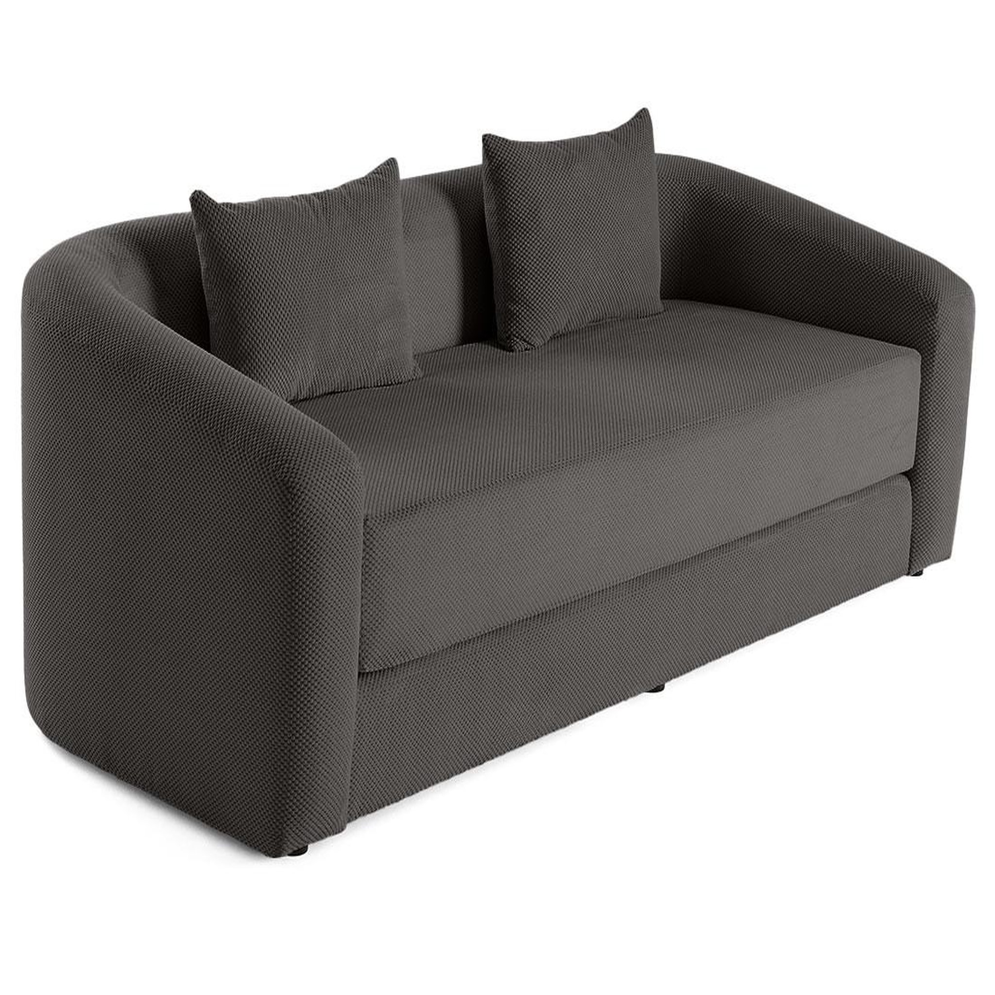 Voir la diapositive 2 : BEST MOBILIER Nuvia - canapé convertible déplimousse 3 places en velours texturé