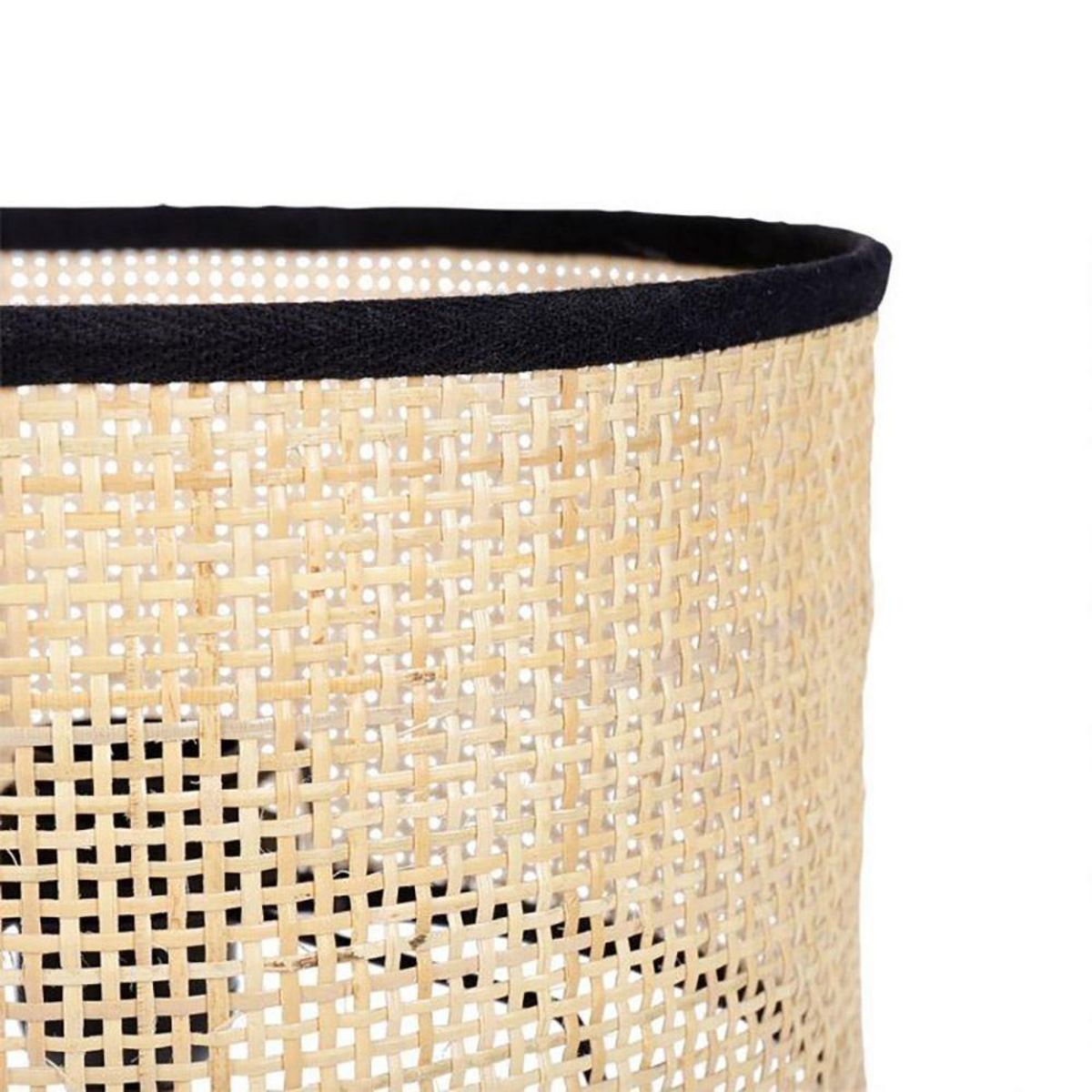 OSTARIA Lampe métal rotin Yuca noir