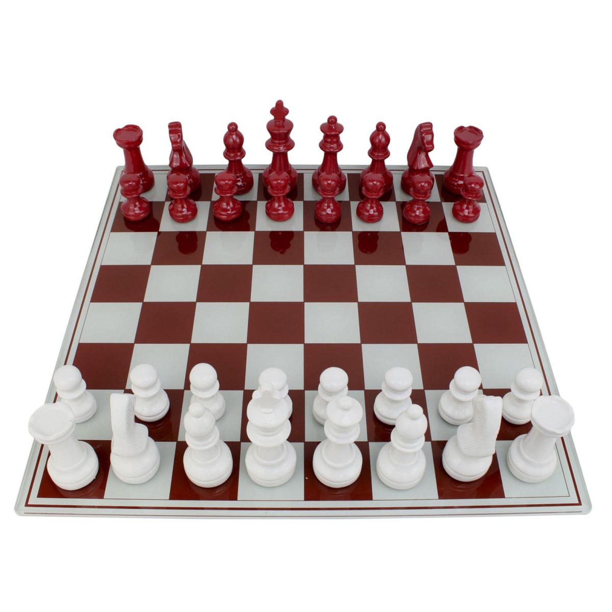 Voir la diapositive 4 : Paris Prix Jeu d'échec en verre  board  61cm rouge & blanc
