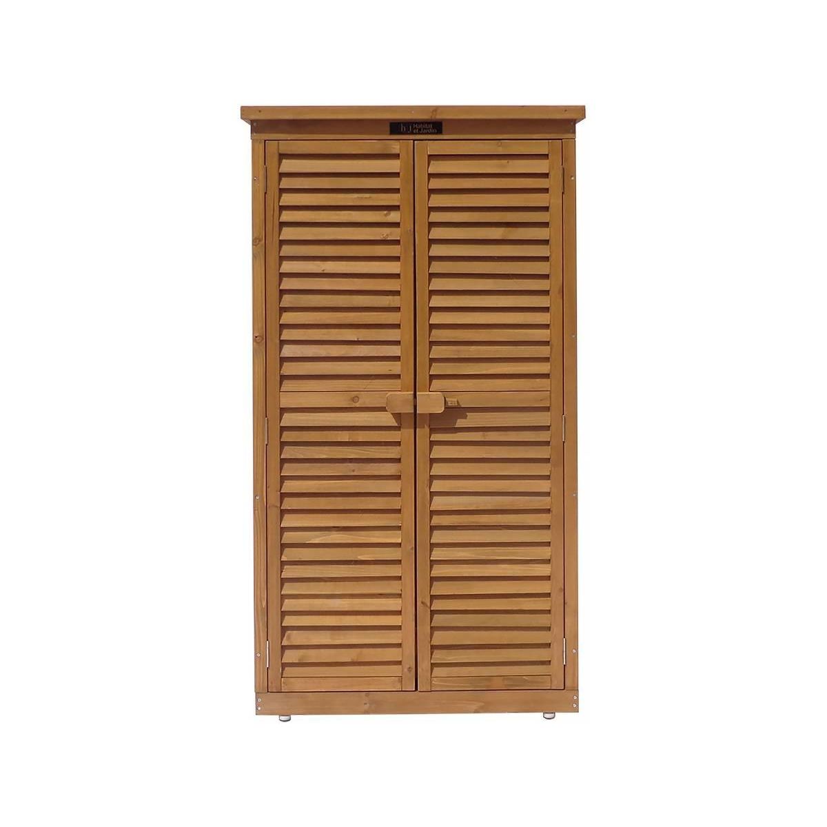 Habitat et Jardin Armoire de jardin  Space  - 87 x 46.5 x 160 cm - Marron