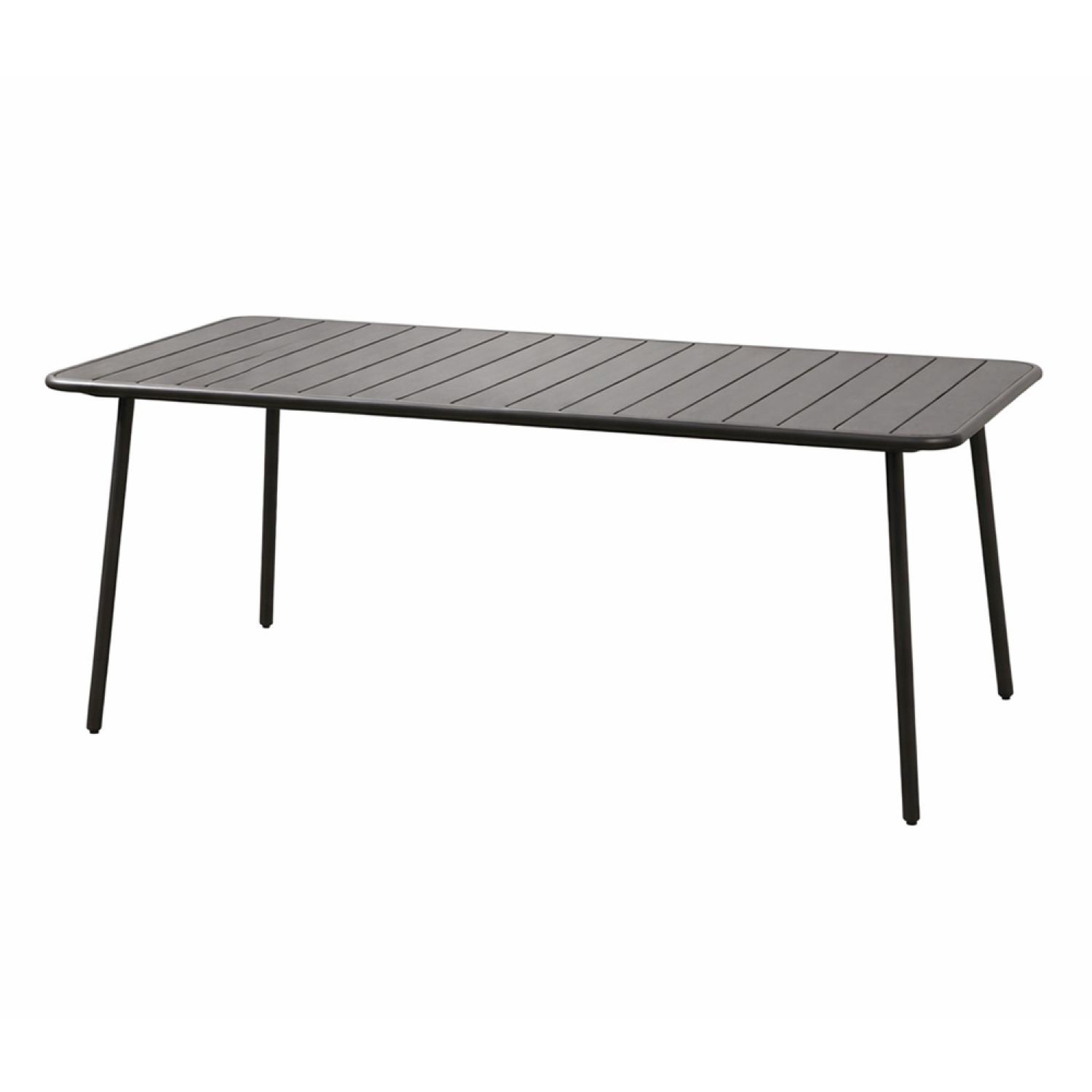 CONCEPT USINE Table de jardin 6 places 160cm gris foncé bergame