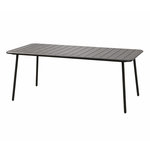 CONCEPT USINE Table de jardin 6 places 160cm gris foncé BERGAME