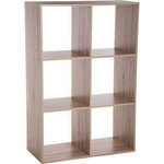 Etagère de rangement 6 cases Mix n' modul. Coloris disponibles : Gris, Blanc