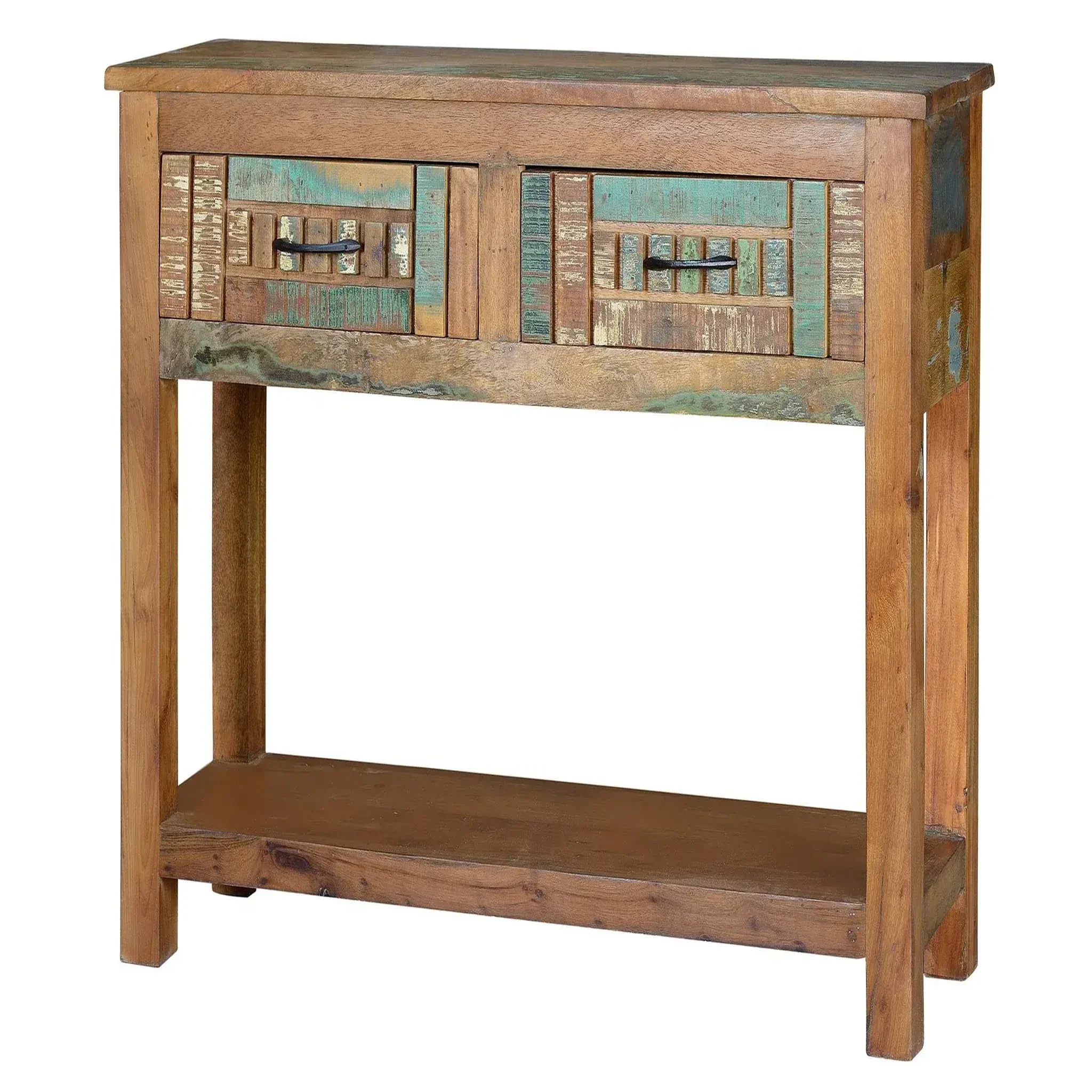 Voir la diapositive 2 : GINER Y COLOMER SL Console en bois recyclé 105 cm style vintage industriel