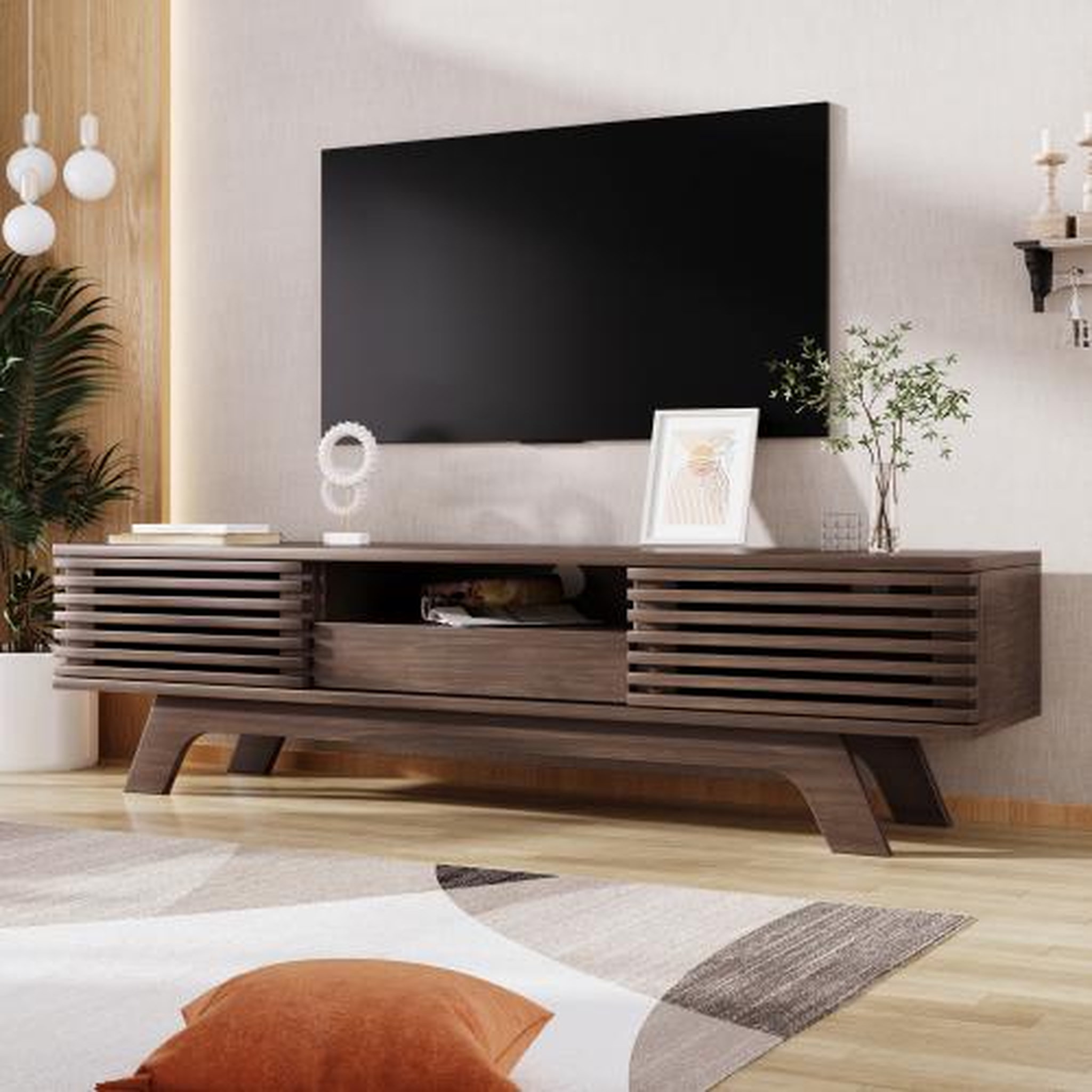 Voir la diapositive 4 : MERAX Meuble tv naturel 150 cm panneau de particules
