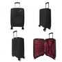 Voir la diapositive 3 : David Jones Lot 3 valises rigides dont 1 valise cabine TSA