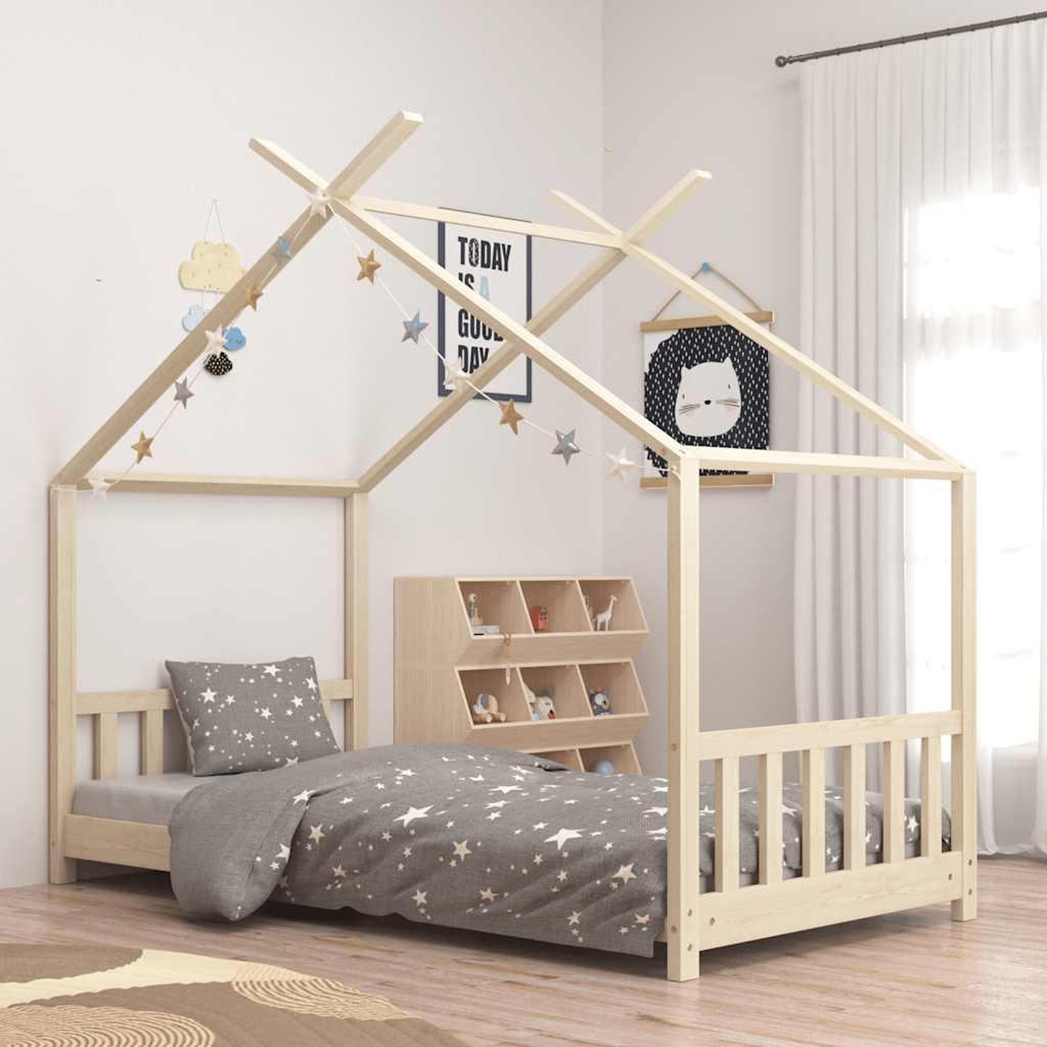 VIDAXL Cadre de lit d'enfant Bois de pin massif 70x140 cm